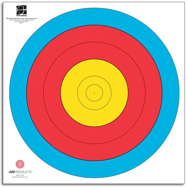 JVD 60cm Centre (10-6 zone) FITA INDOOR Target Face