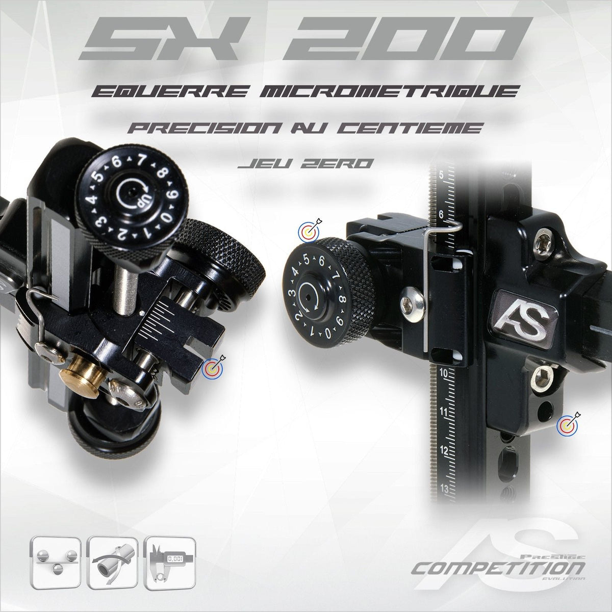 Arc Systeme SX200 SHORT Compound Sight with Micro 3D Scope Mount