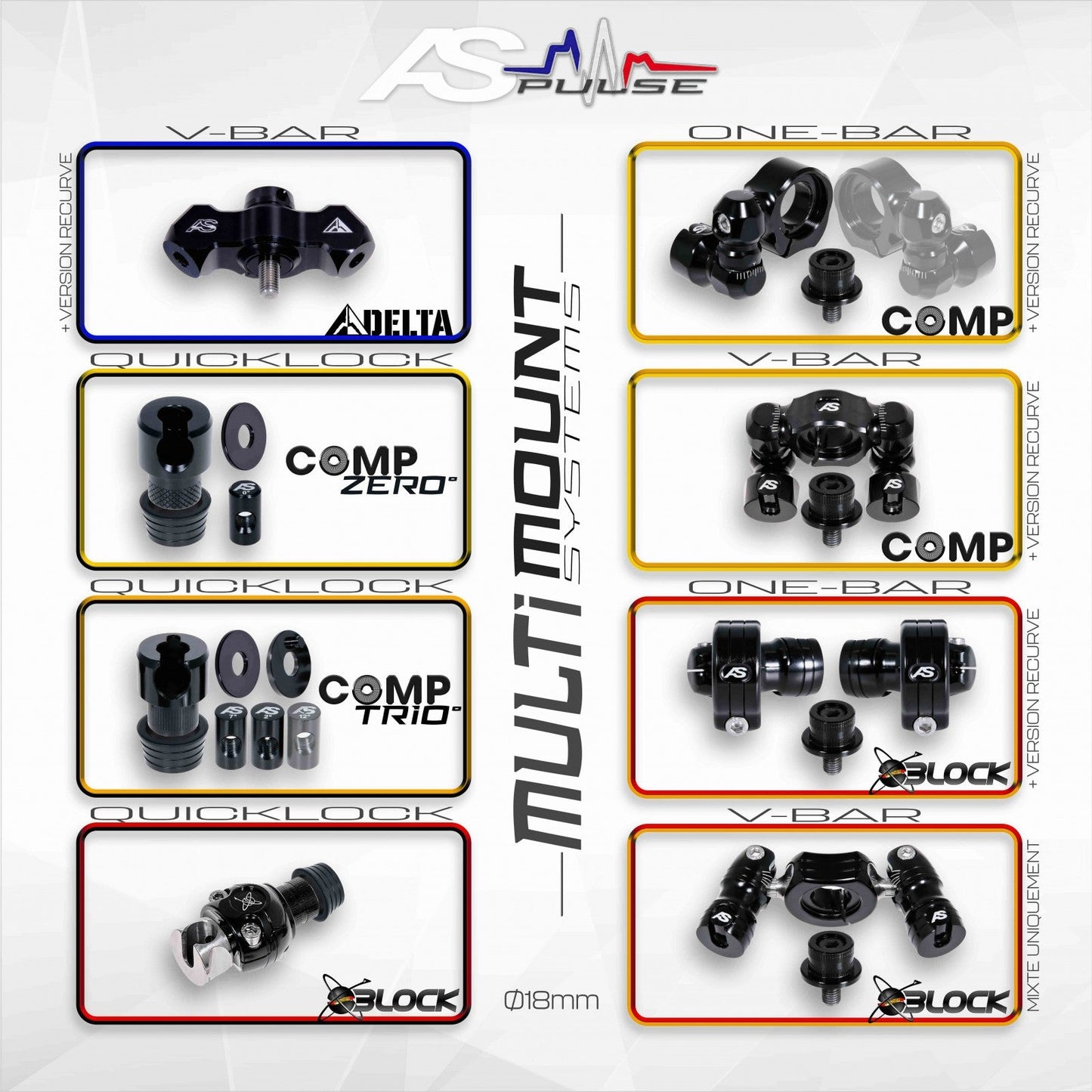 Arc Systeme Pulse BOTTOM MOUNT V-BAR COMP DOUBLE